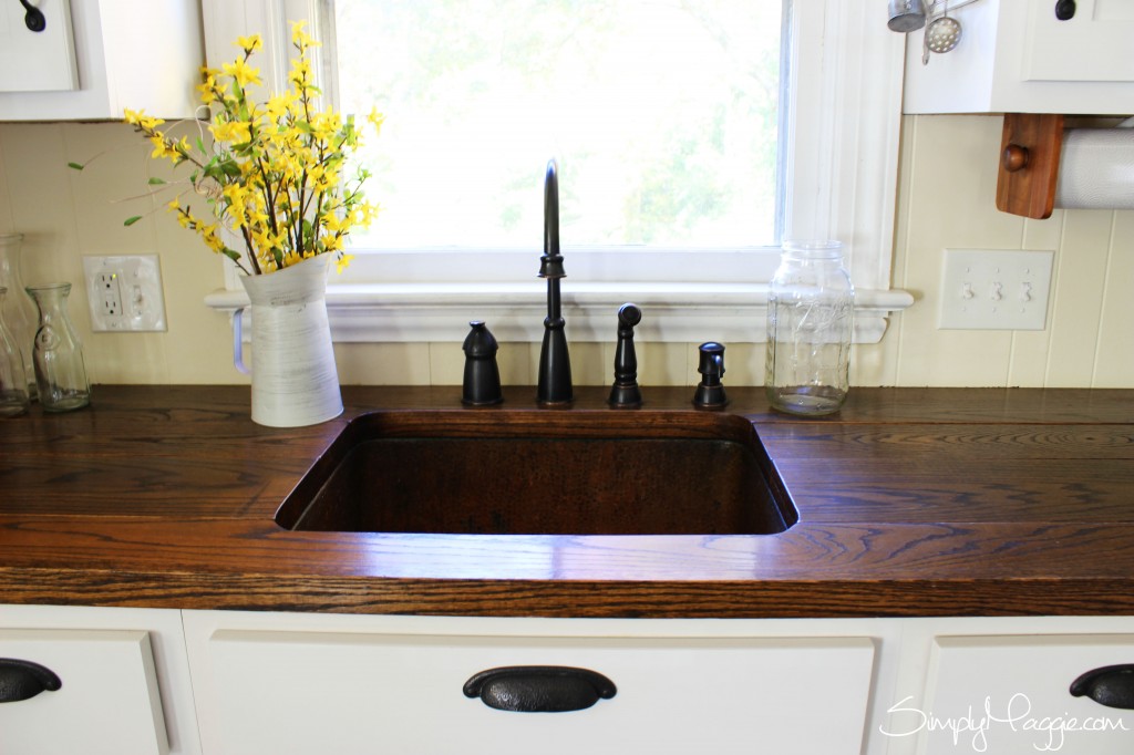 Country Kitchen, Copper Sink www.SimplyMaggie.com