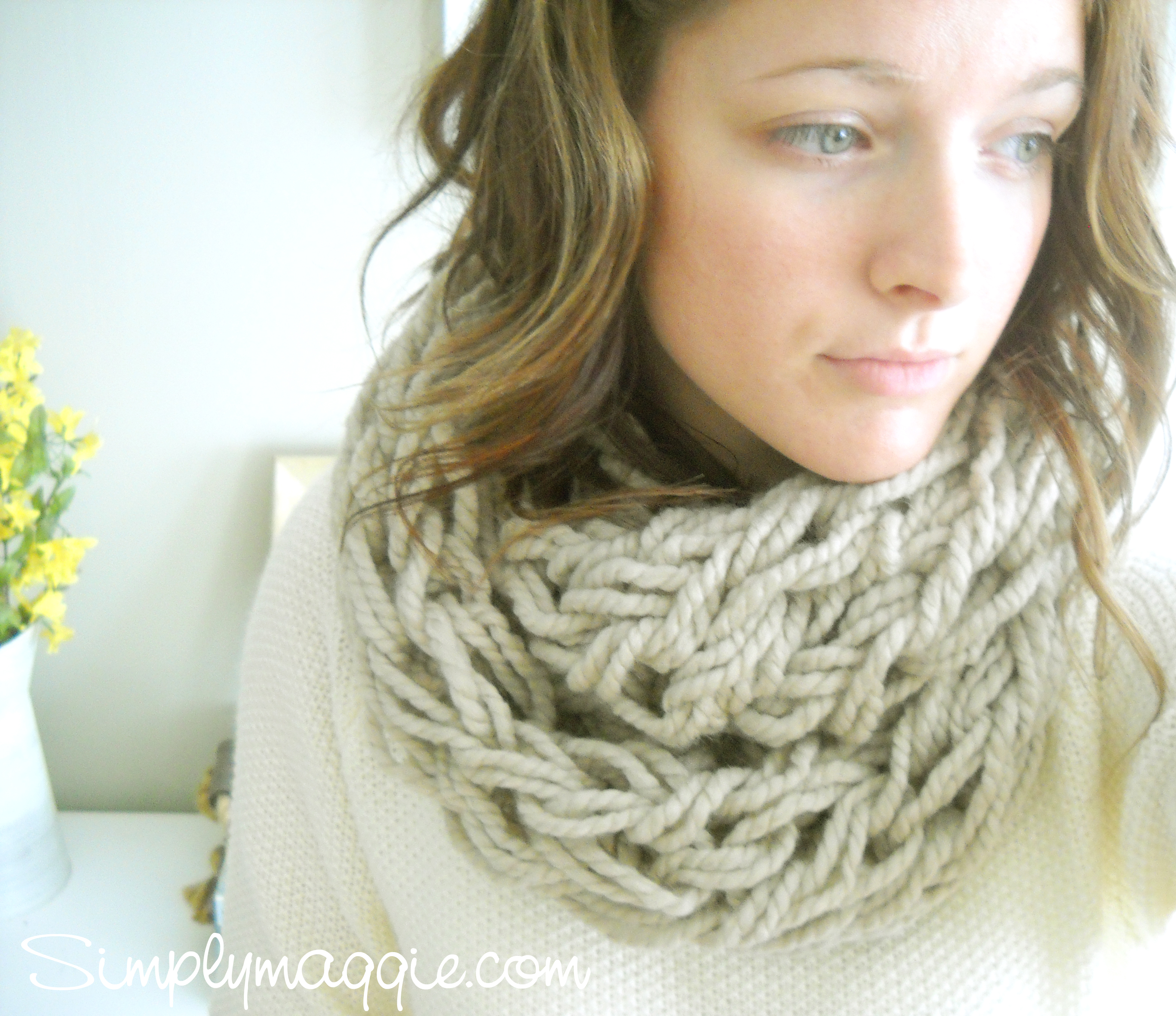Arm Knit a Scarf in 30 Minutes!
