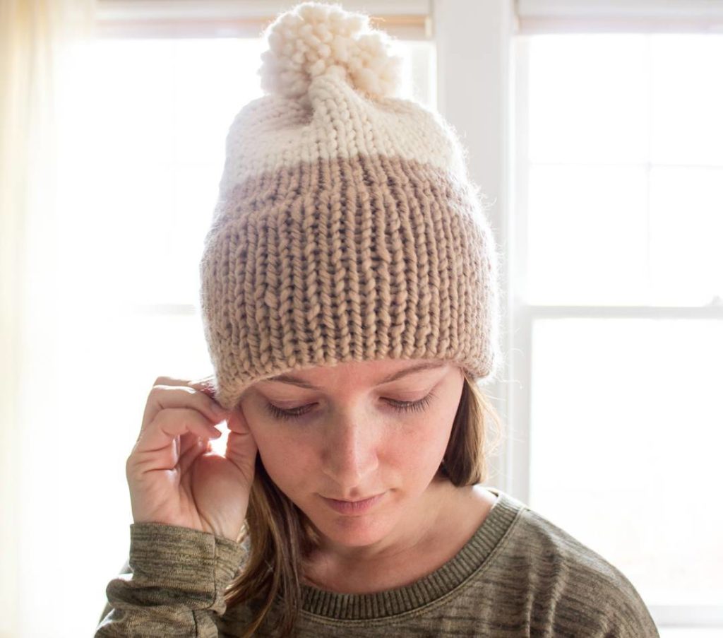 Double-Knit Brim Slouchy Beanie Pattern, Simply Maggie ...