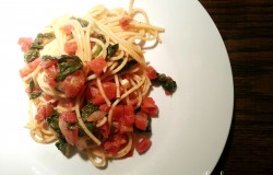 Pan fried spaghetti