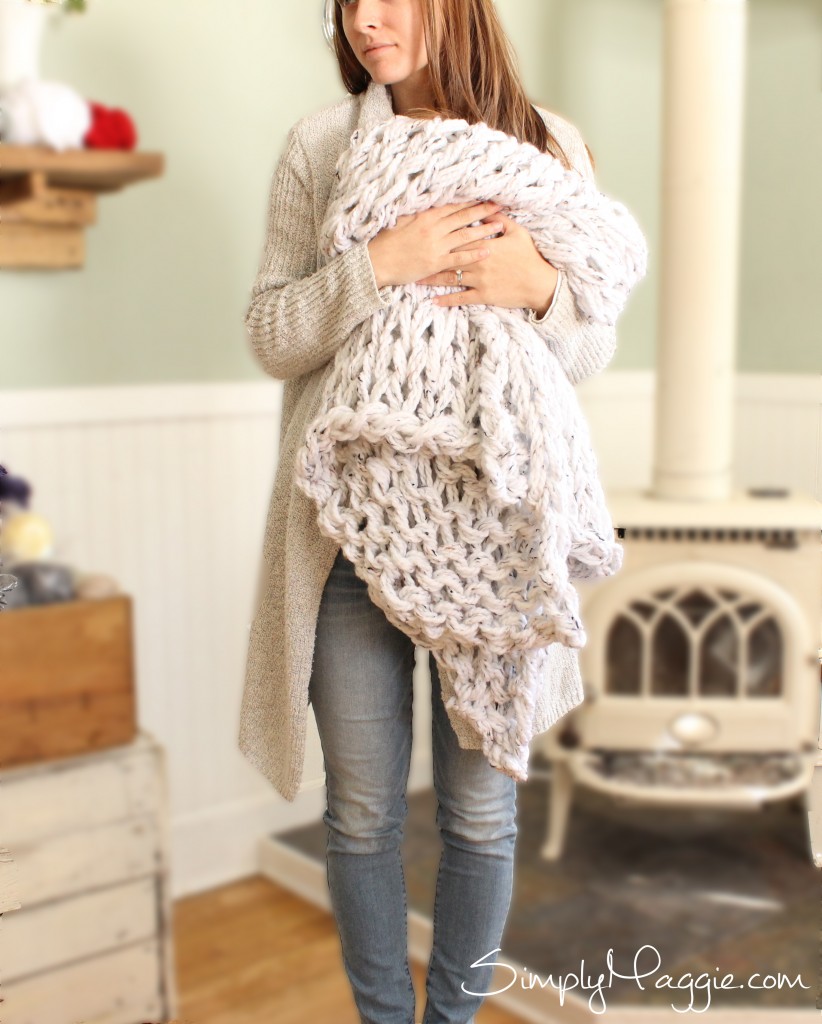Mega Knit a Blanket in 1 Hour with Simply MaggieBlanket 3 copy
