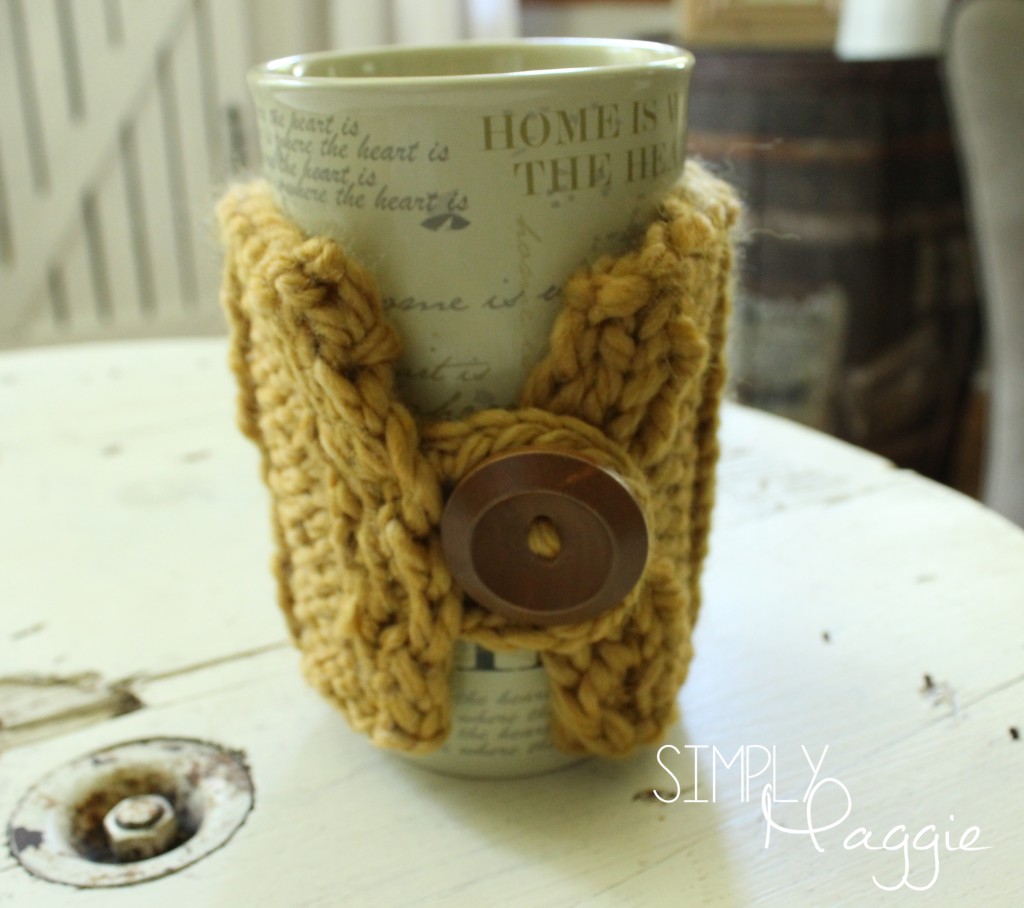 Chunky, Knit Rib Stitch Mug Cozy Pattern - Simply Maggie