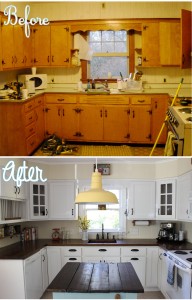 Country kitchen before and after www.SimplyMaggie.com