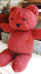 Knit Teddy Bear Tutorial with Pattern. www.SimplyMaggie.com