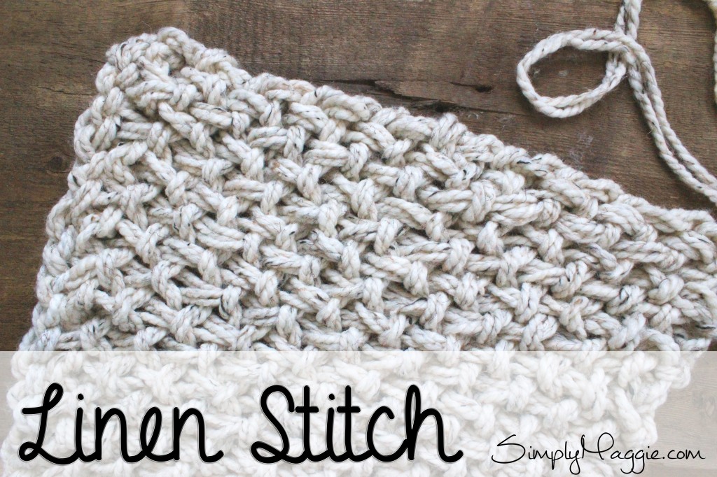 How to arm knit the linen stitch - Simplymaggie.com